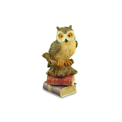 Image de Figurine miniature « Chouette bibliothécaire » – Objet de collection pour les bibliothèques