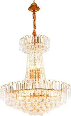 Produktbild von Luxus Kristall-Kronleuchter - Empire-Stil - K9 Kristall & Eisen - E12 Fassung - 220 V - Max 20 W pro Lampe - 10–15 m² - Verstellbare Kette 0,1–0,4 m - Gold