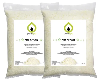 Sojawachs für Kerzen, 2 x 900 g, natürlich, biologisch