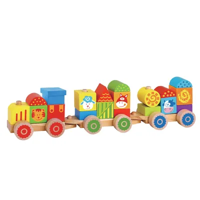 Productafbeelding van BABU - Treinset (bouwspel)
