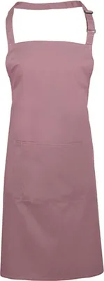 Produktbild von Premier Workwear PR154 | Colours Bib Apron With Pocket - 72 x 86 cm - Waschbar bis 60 - Farbe: Rose (ca. Pantone 5015C) - Größe: 72 x 86 cm