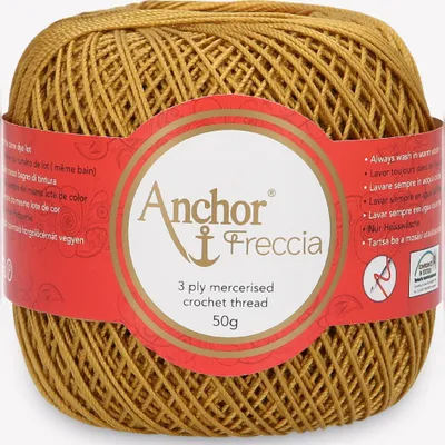 Obrázok produktu pre Anchor Freccia 6 – mercerizovaná bavlnená priadza na háčkovanie (farba 00907)