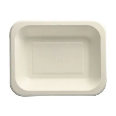 Produktbild von Papstar Siegelschalen aus Zuckerrohr, 18,5 x 23,5 cm, weiß 6 x 100 Stück