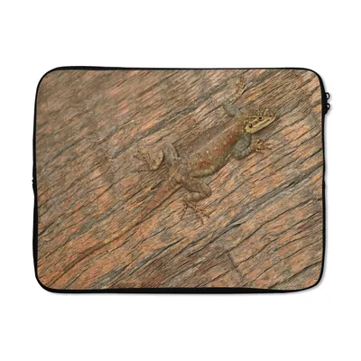Produktbild von MuchoWow® Laptop Hülle 14 ZollSalamander - Camouflage - Holz Laptoptasche - Laptoptasche - Stoßsicher - Schutzhaube