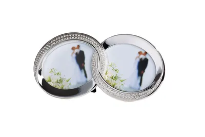 Produktbild von Gilde Metall Fotorahmen " Ringe " VE 3 50076