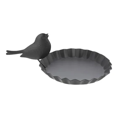 Produktbild von Vogeltränke Metall Ø 12 cm Vogelbad Vogel Wasserschale Bad Tiertränke Wasserstelle Wasserspender Vogelbecken