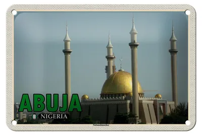 Produktbild von Blechschild Reise 18x12cm Abuja Nigeria Nationalmoschee Dekoration