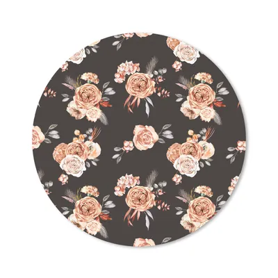 Produktbild von MuchoWow® Mauspad Mousepad Rosen - Blumen - Schwarz 20x20 cm - Mousepads - Maus Mat - Pad - Mausunterlage - Schreibtischmatte