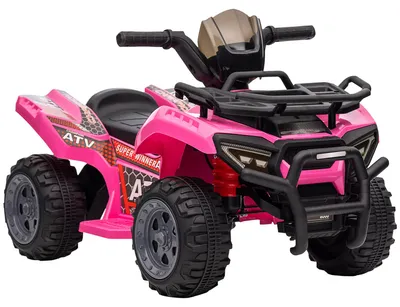 Productafbeelding van Elektrische quad voor kinderen 6V met vooruitrijfunctie en muziek, geschikt voor kinderen van 1,5 tot 3 jaar, roze