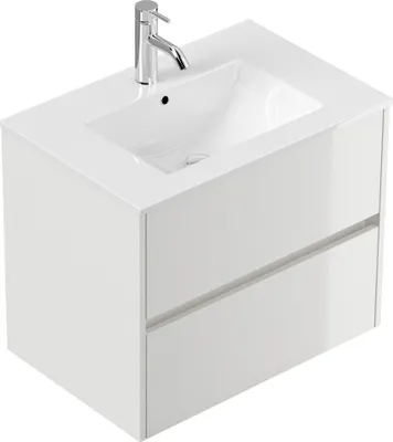 Produktbild von Badmöbel Waschplatz "Limes 70 cm" weiß Hochglanz