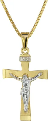 trendor 08566 Kruzifix Gold 333/8 Karat mit plattierter Halskette 1
