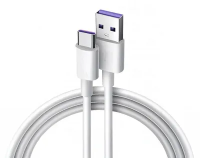 Obrázok produktu pre USB kábel – Typ-C, 5A, 100W, 2 metre, biela farba
