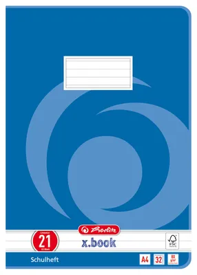 Zdjęcie produktu dla herlitz 340216 herlitz zeszyt ćwiczeń x.book, DIN A4, liniatura 21 / w linie