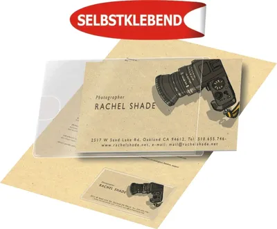 Produktbild von Visitenkartentaschen 60x95mm selbstklebend VE=10x100 Stück