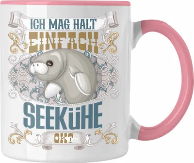 Produktbild von Trendation - Ich Mag Halt Einfach Seekühe Ok? Tasse Geschenkidee für Seekühe Liebhaber Lustiger Spruch (Rosa)