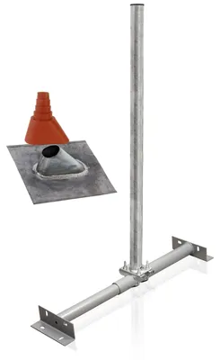 Produktbild von PremiumX Dachsparrenhalter Set Sparrenhalter SAT Blei-Ziegel Manschette rot