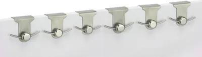 Produktbild von Edelstahl-Doppelhaken 6er-Set Türgarderobe Türhaken Handtuchhaken Garderobe