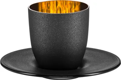 Immagine prodotto di EISCH Espressoglas 109/6 mit Untersetzer i.Geschenkröhre COSMO GOLD 70510906/ 180208