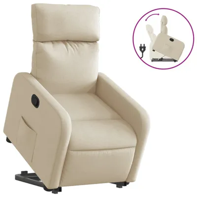 Produktbild von vidaXL Relaxsessel mit Aufstehhilfe Creme Stoff