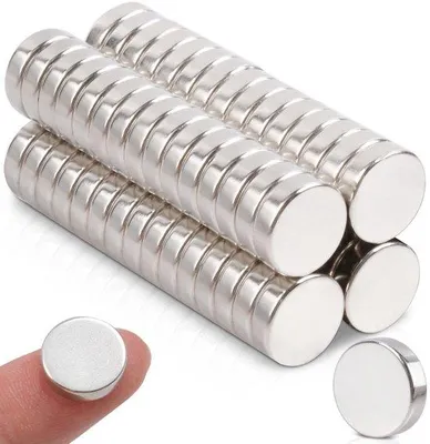 Produktbild von Neodymium-Magneten 60 Stück stark 10 x 3 mm kleine runde Magneten für Magnetbrett, Kühlschrank, Whiteboard, Pinnwand, Büro