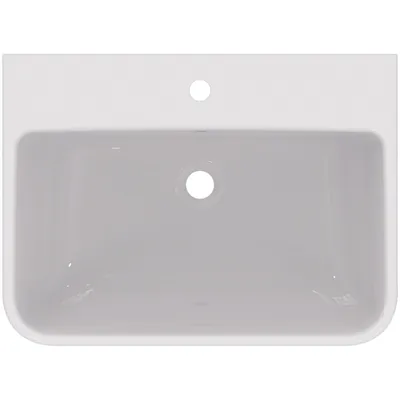 Produktbild von Waschtisch i.life B m Überlauf 1 Hahnloch 650x480x180mm weiß 650 x 480 x 180 mm weiß