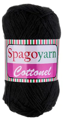 100g Strickgarn Cottonel Uni Häkelgarn Strickwolle schwarz