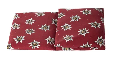 Produktbild von Bio-Dinkelkissen 20x50cm groß 3-Kammer - Blume-Edelweiß - Wärmekissen, Körnerkissen
