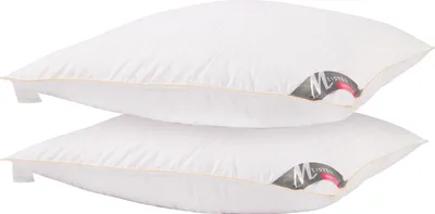 Produktbild von Meisterhome 2er Set - Daunen Kopfkissen Daunen Federn Baumwolle Maße: 80 x 80 cm Platinum - 2000 Gramm