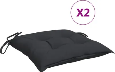 Produktbild von vidaXL Palettenkissen 2 Stk. Schwarz 50x50x7 cm Oxford-Gewebe
