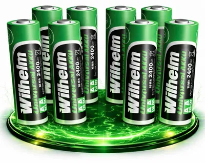 Produktbild von 8 x AA Mignon AKKU Wilhelm Universal Batterien wideraufladbar 1,2 V HR06