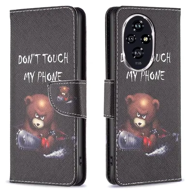 Produktbild von Für Honor 200 Kunst-Leder Book Wallet Handy Tasche Motiv 1 Hülle Etuis Schutz