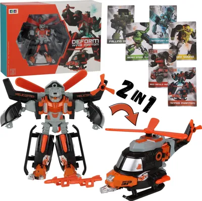 Obrázok produktu pre Transformujúci sa ROBOT + KARTY, 2 v 1 automobilový robot, hračka TRANSFORMERS pre deti od 3 rokov