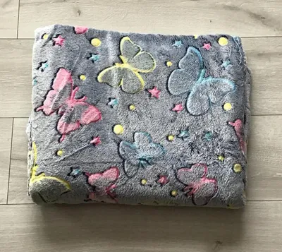 Produktbild von Łóżkoholicy Leuchtende Mikrofaserdecke Bunt Schmetterling 150x200