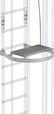 Produktbild von Günzburger Steigtechnik Zwischenplattform klappbar 600 x 300 mm Aluminium blank - 062960