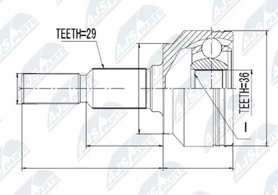 Produktbild von NTY Gelenksatz Antriebswelle Radseitig für JEEP GRAND CHEROKEE III (WH, WK) NPZ-CH-012