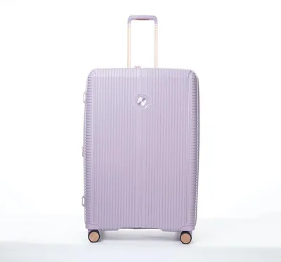 Image de Valise de voyage Verage Rome Spinner, grande taille, avec serrure à combinaison TSA – Coque rigide extensible. Couleur : lavande