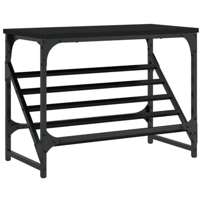 Produktbild von Schuhregal Schwarz 60x30x45 cm Holzwerkstoff