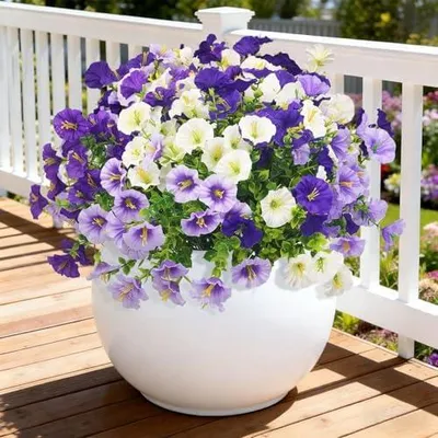 Produktbild von Kunstblumen wie Echt, 8 Bündel Künstliche Blumen Balkonpflanzen Outdoor Wetterfest, Fake Blumenstrauß UV-beständig Frühlingsdeko Gefälschte Blumen Deko Frühling für Innen Draußen Balkon