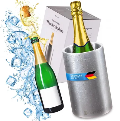 Flessenkoeler, dubbelwandig, 1,5 L, Ø 12 cm, Edelstahl