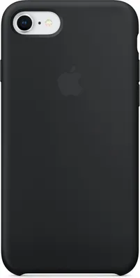 Produktbild von Apple Hülle für Apple iPhone 7, iPhone 8 Smartphone - Schwarz - Seidig - Silikon, MicroFiber