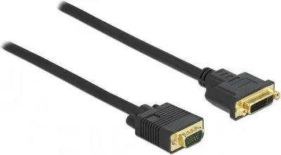 Produktbild von Delock Kabel DVI 24+5 Buchse zu VGA Stecker 1 m