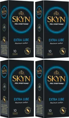 Produktbild von 40 Stück Kondome SKYN Extra Lube Extra Feucht Latexfrei Gefühlsecht 53mm Breite