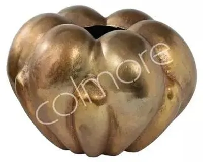 Immagine prodotto di Vaso in alluminio grezzo/oro, dimensioni 29x29x21 cm