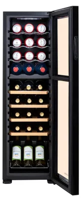 Obrázek produktu pro Klarstein Bovella 27 Duo+ vinotéka, 2 zóny, 74l, 27 lahví skleněné dveře