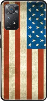 Produktbild von König Design Hülle kompatibel mit Xiaomi Redmi Note 11E Pro Kunststoff Soft Handyhülle - Handy Case USA Flagge