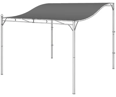 Productafbeelding van Outsunny vervangend dak voor pergola, 298 x 293 cm, zonnescherm voor een paviljoen van 3 x 3 meter