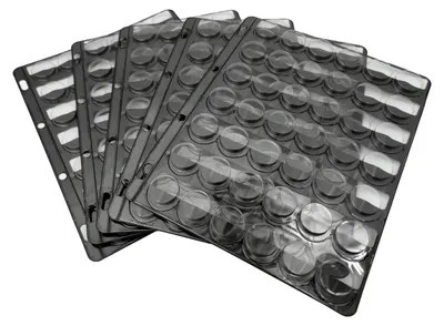 Obrázok produktu pre Prezentácie – 10 kusov – 42 priehradiek – Priehľadné – Ekologické – Vhodné na viečka – Rozmery 24 x 29,5 cm – Držiak na viečka