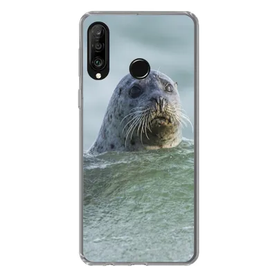 Produktbild von MuchoWow® Handyhülle Schutzhülle Hülle für Huawei P30 Lite Nordsee - Seehund - Wasser Silikon Softcase Handy Hülle - Handyhülle