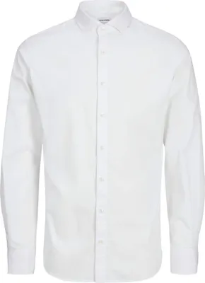 Obrázek produktu pro Jack & Jones Jaxon – elastická košile s dlouhým rukávem, bílá, velikost M, pánská, bílá, velikost M