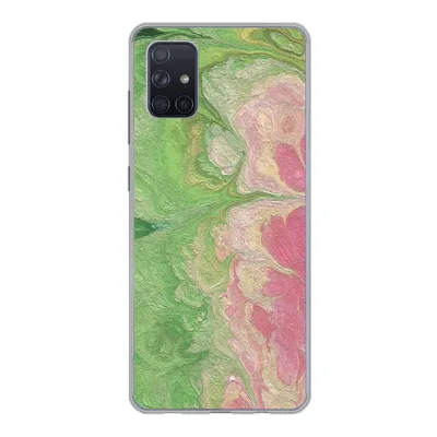 Produktbild von MuchoWow® Handyhülle Schutzhülle Hülle für Samsung Galaxy A71 Farbe - Kunst - Psychedelisch Silikon Softcase Handy Hülle - Kartenbesitzer